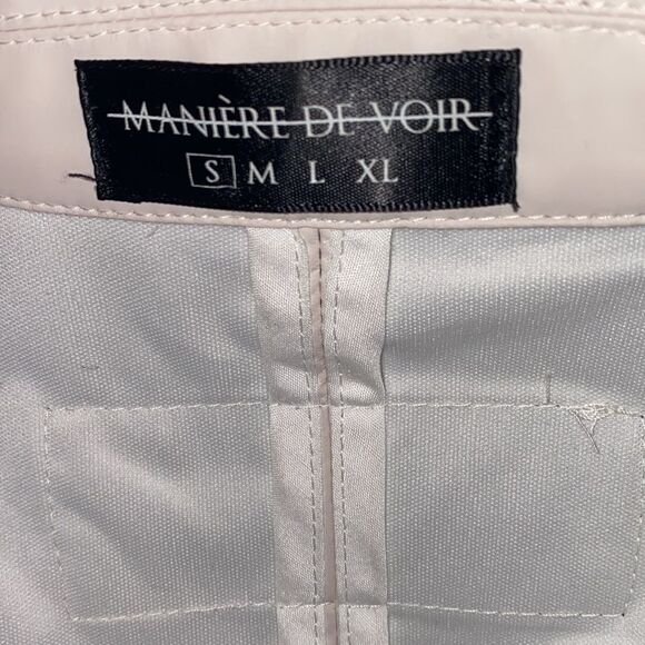 MANIERE DE VOIR Light Pink Waterproof Tie Waist Rain Jacket-S - Picture 6 of 7